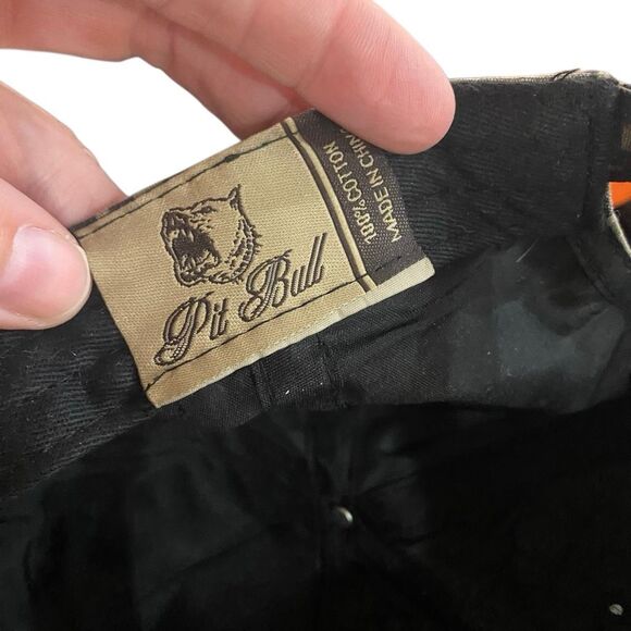 Pittbull camo American flag green 100% cotton OSFM - Picture 2 of 4